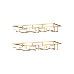 Cabinet/Enclosed Storage Wine Glass Rack Gold