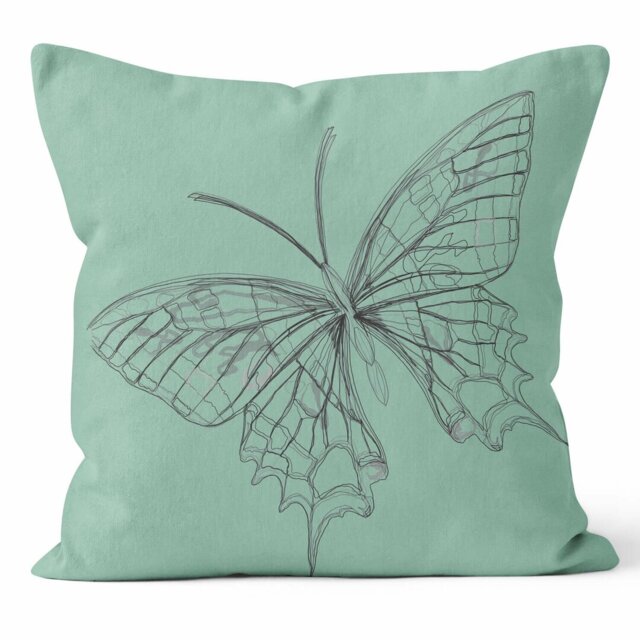 Sketch Butterfly - Funky Art Cushion - Echo - House of Turnowsky Cushion