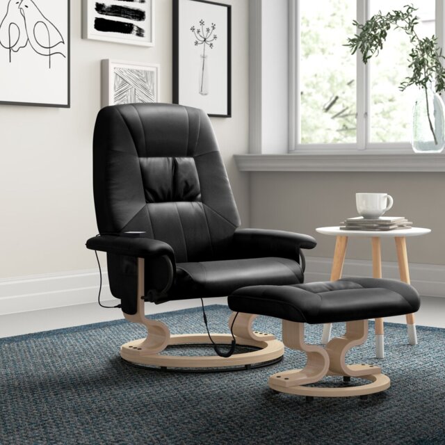 Hannah 79cm Wide Swivel Ergonomic Recliner with Massager