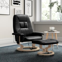 Hannah 79cm Wide Swivel Ergonomic Recliner with Massager