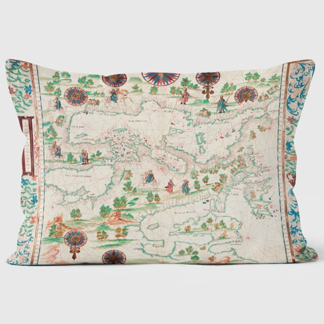 1542 Europe North Africa British Library Cushion