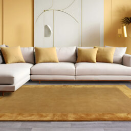 Alane Plain Hand-Woven Hand Tufted Yellow/Gold Area Rug