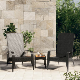 Marlow Home Co. Garden Adirondack Chair Grey Poly Rattan