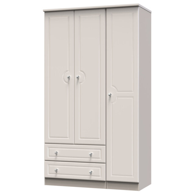 Conover Triple Wardrobe with 2 Drawers in Kashmir Gloss & Kashmir