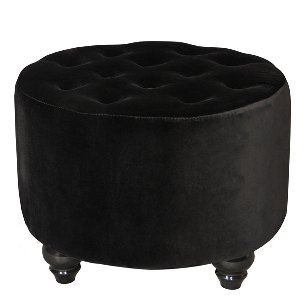 Glamour 55cm Wide Tufted Round Cocktail Ottoman