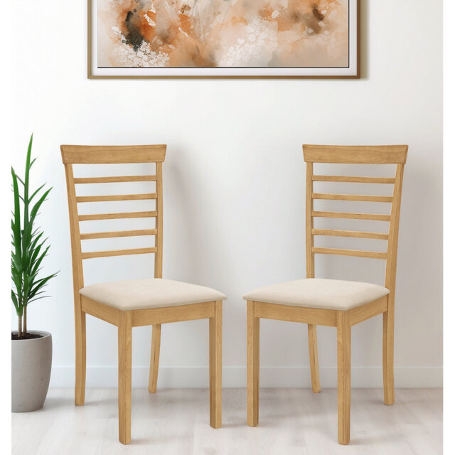 Ahwahnee 43cm H Polyester Blend Upholstered Ladder Back Side Chair