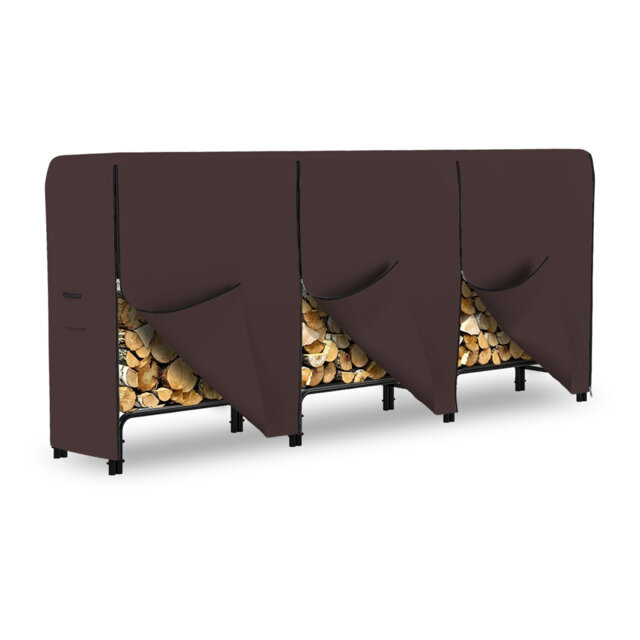 Kian Heavy Duty Waterproof Outdoor Firewood Cover, All Weather Protection UV Resistant Wood Rack Cover