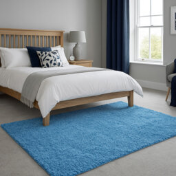 Tamsin Shaggy Teal Rug