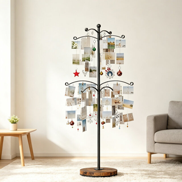 90 Clips Holder for Restaurant Home Decor, Tabletop Family Tree Photo Frame