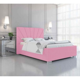 Sunrise Abubaker Upholstered Bed Frame - Plush Velvet with Headboard and Sprung Slats