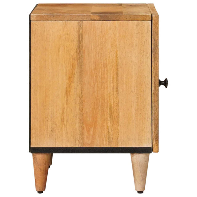 Bedside Cabinet Solid Mango Wood Wooden Table Nightstand Furniture Lamp