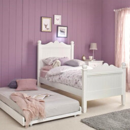 Princess Single Bed with Pull-Out Trundle
