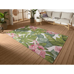 Pink/Green Indoor/Outdoor Rug