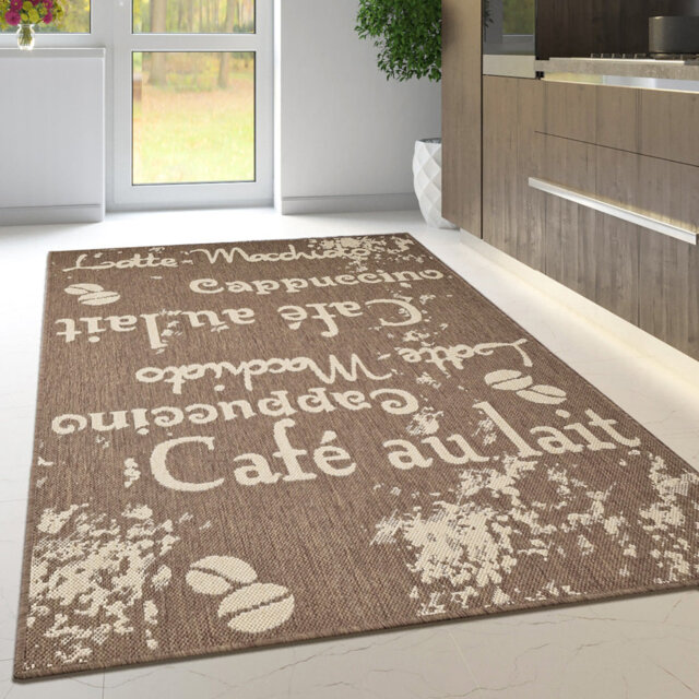 Non Slip Coffee Rug Flat Weave Kitchen Living Room Carpet