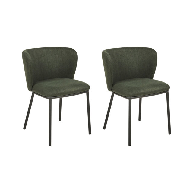 Mina 40cm H Velvet Upholstered Metal Full Back Side Chair