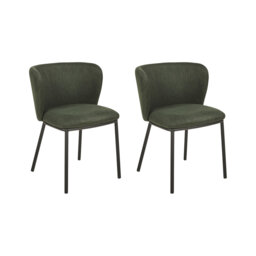 Mina 40cm H Velvet Upholstered Metal Full Back Side Chair