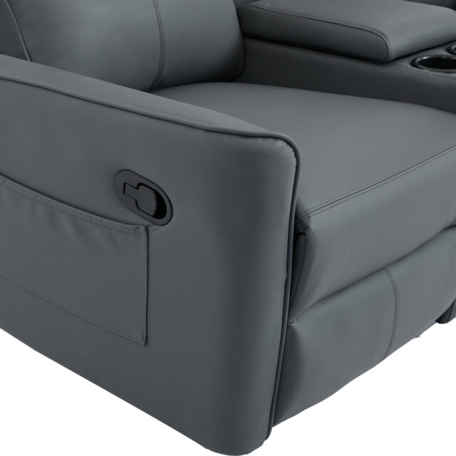 Adalai 2 Seater Faux Leather Reclining Sofa
