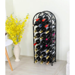 23 Bottles Arched Freestanding Floor Metal Wine Rack