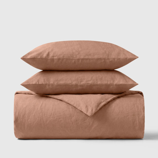 100% Cotton Percale 300 Thread Count 3-Piece Duvet Cover Set