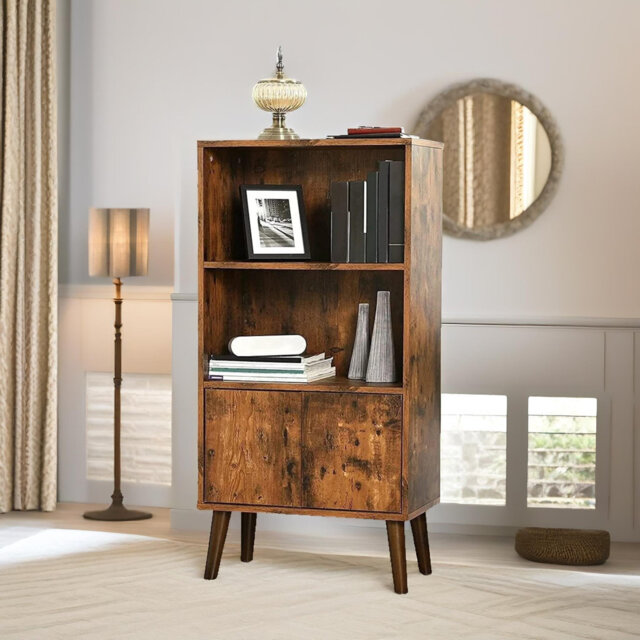 Achsah 120 H x 60 W Bookcase Rustic Cabinet Sideboard Cupboard Living Room