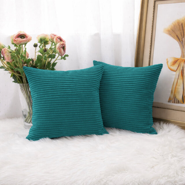Patterned Velvet Scatter Cushion Covers, Set of 2 – Soft Plush Decorative Pillow Covers for Sofa, Bed & Living Room