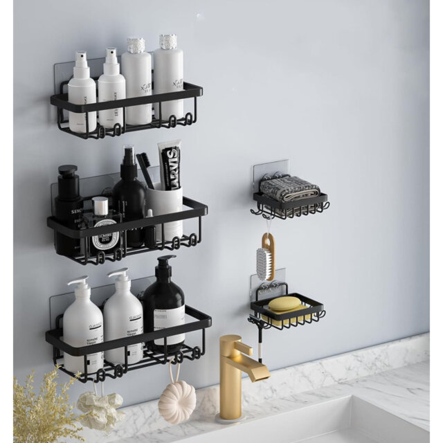 Metal Mounting / Installation Required Bathroom Shelves