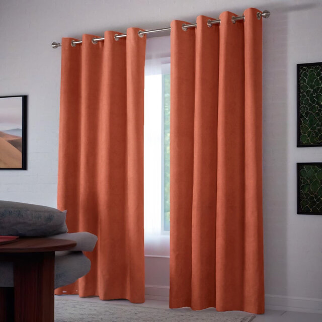 Nalaiyah Velvet Chenille Eyelet Curtains