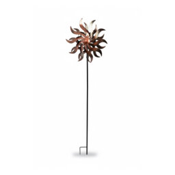 360° Metal Wind Spinner Willow Leaf Kinetic Sculpture For Outdoor Garden Decor
