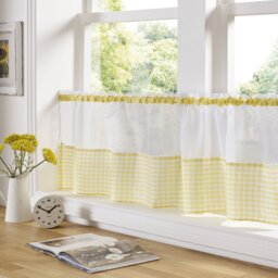 Rosas Gingham Slot Top Sheer Voile Panel