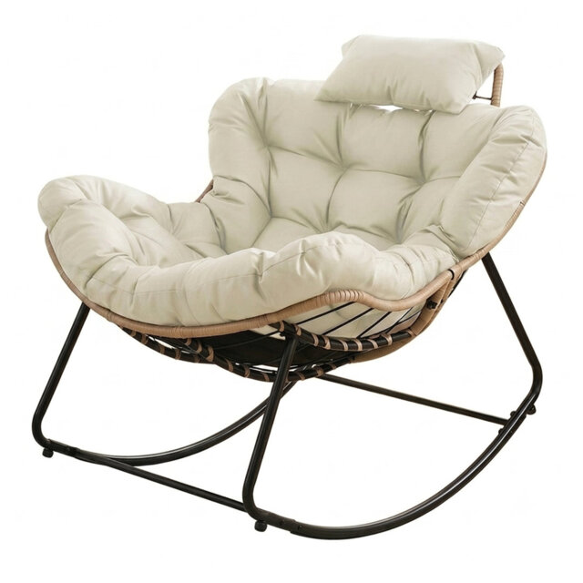 Eggshell Rocking Chair, Tech Fabric