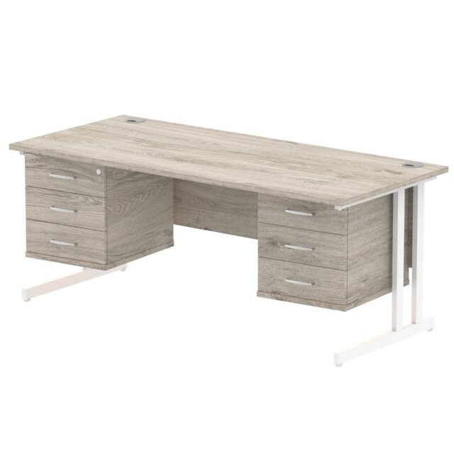 Zetta Metal Base Executive Desk