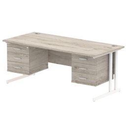 Zetta Metal Base Executive Desk