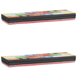 Wall Shelves 2 Pcs Multicolour Solid Mango Wood