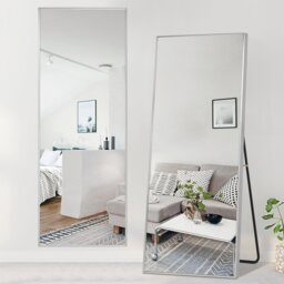 Full Length Standing Mirror, Modern Minimalist Style Floor Mirror Classical Metal Frame For Bedroom,Living Room
