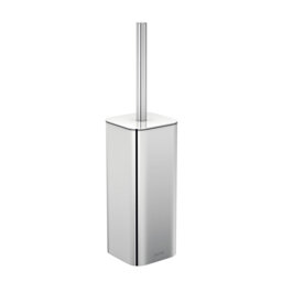 Cosmic with Durable Stainless Steel Silver Free-Standing Toilet Brush and Holder