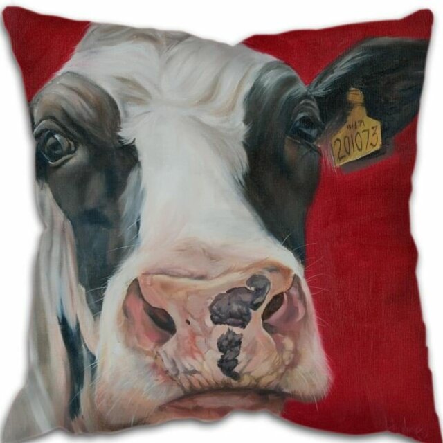 Ferris Faux Leather Cushion with Filling