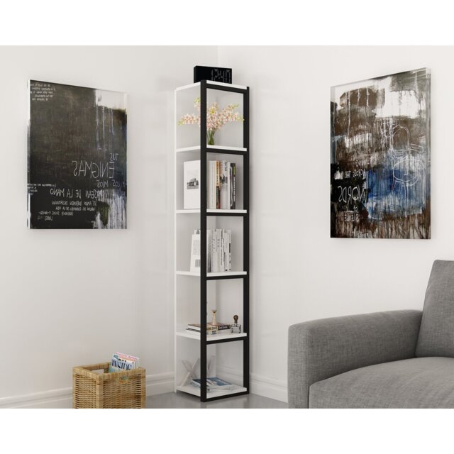 Abshire 180.cm H Stainless Steel Standard Bookcase