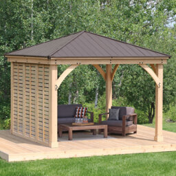 Alberthe 3.65m x 3.65m Wood Patio Gazebo