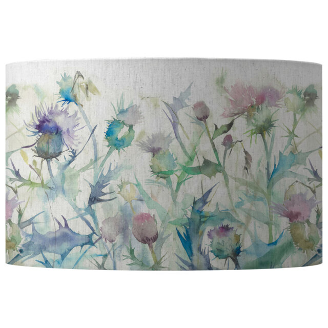 Cirsium Eva Floral 52cm Cotton Drum Lamp Shade