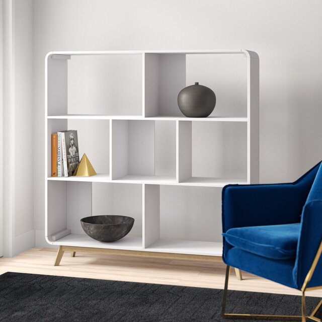 Justine 126cm H x 122cm W Standard Bookcase