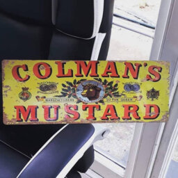 Colmans Mustard Bull Metal Wall DÃ©cor