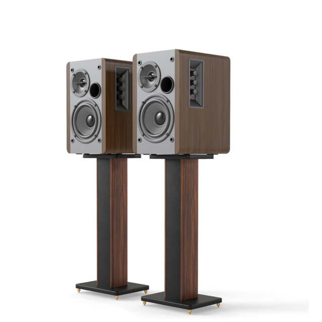 Floor Speaker Stands, Pair of Wood Speaker Stands, Universal Floor-Standing Support