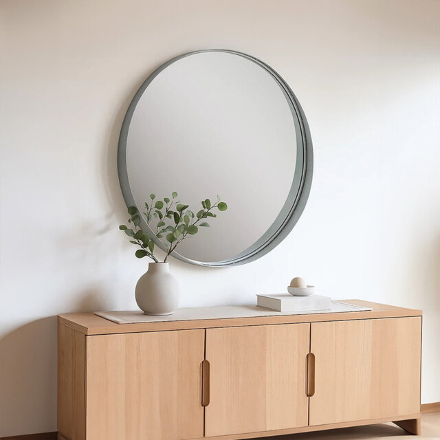 Alfons Metal Round Mirror