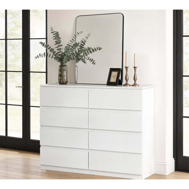 Rectangular Bathroom Mirror 50x70 Cm, Modern Metal Framed Wall Mirror, Shatter-resistant, Horizontal And Vertical Mounting, For Living Room Bedroom Ha