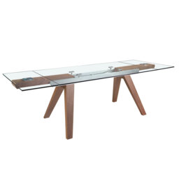 Extendable Glass Top Dining Table