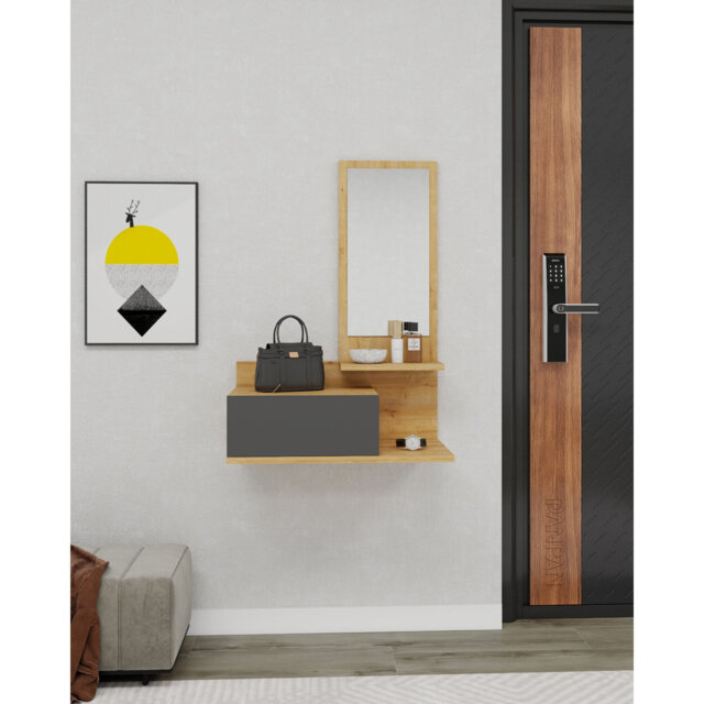 Console Table and Mirror Set 60Cm Exie