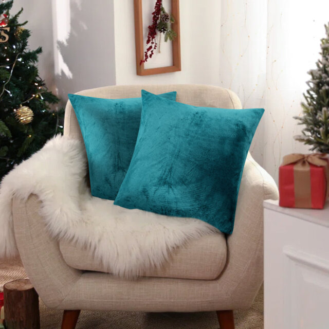 Perfas Square Scatter Crushed Velvet Cushion Cover