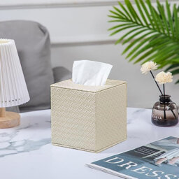 Square PU fabric Tissue Box Cover