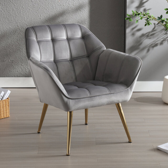 Ailigael Upholstered Armchair Accent Chair Side Chair Metal Legs Frame for Living Room,BedRoom