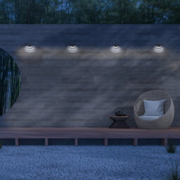 Black Low Voltage Solar Powered Integrated LED Deck Light Pack